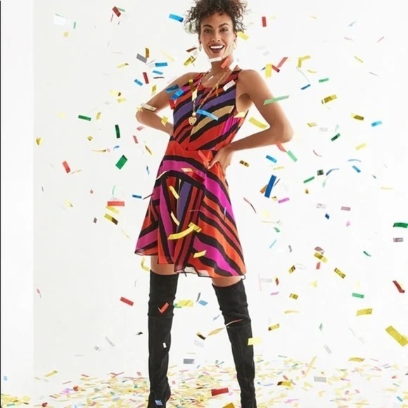 CAbi Dresses & Skirts - Cabi Fete Striped Fit and Flare Dress #4075 Size Small